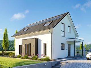 Fertighaus SmartSpace-E-120 E1 von SCHWABENHAUS Schlüsselfertig ab 337155€, Satteldach-Klassiker Außenansicht 1