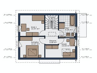 Fertighaus SmartSpace-E-120 E1 von SCHWABENHAUS Schlüsselfertig ab 337155€, Satteldach-Klassiker Grundriss 2