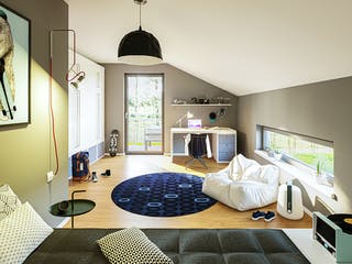 Fertighaus SmartSpace-E-140 E3 von SCHWABENHAUS Schlüsselfertig ab 376238€, Satteldach-Klassiker Innenansicht 3