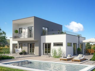 Fertighaus Solitaire-B-110 E6 von SCHWABENHAUS Schlüsselfertig ab 434547€, Bungalow Außenansicht 1