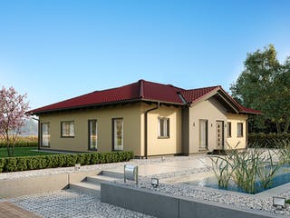 Fertighaus Solitaire-B-130 E1 von SCHWABENHAUS Schlüsselfertig ab 453270€, Bungalow Außenansicht 1