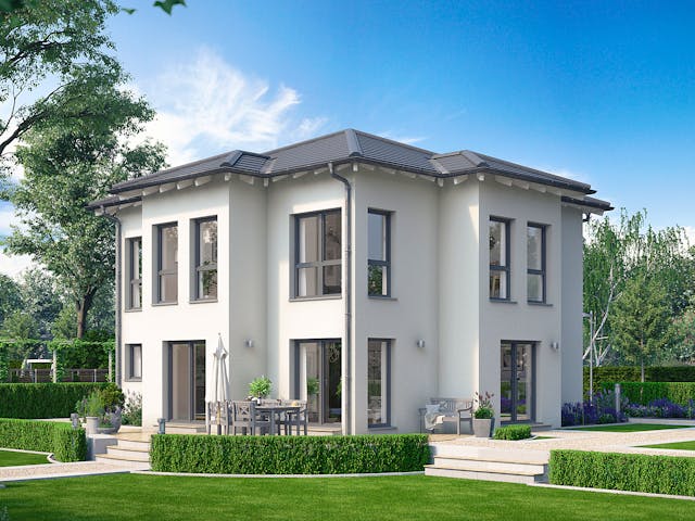Fertighaus Solitaire-E-145 E7 von SCHWABENHAUS Schlüsselfertig ab 436394€, Stadtvilla Außenansicht 1 Fertighaus Solitaire-E-145 E7 von SCHWABENHAUS Schlüsselfertig ab 436394€, Stadtvilla Außenansicht 1