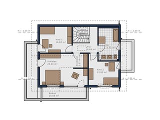 Fertighaus Solitaire-E-155 E4 von SCHWABENHAUS Schlüsselfertig ab 416945€, Satteldach-Klassiker Grundriss 2