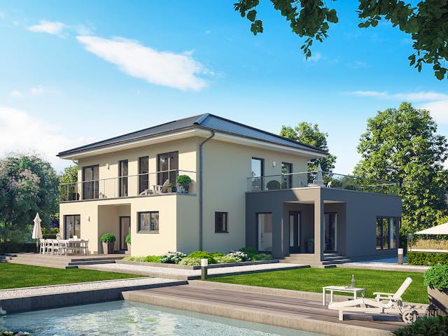 Fertighaus Solitaire-E-165 E7 von SCHWABENHAUS Schlüsselfertig ab 469839€, Stadtvilla Außenansicht 1 Fertighaus Solitaire-E-165 E7 von SCHWABENHAUS Schlüsselfertig ab 469839€, Stadtvilla Außenansicht 1