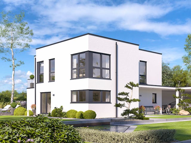 Fertighaus Solitaire-E-165 E9 von SCHWABENHAUS Schlüsselfertig ab 376498€, Cubushaus Außenansicht 1