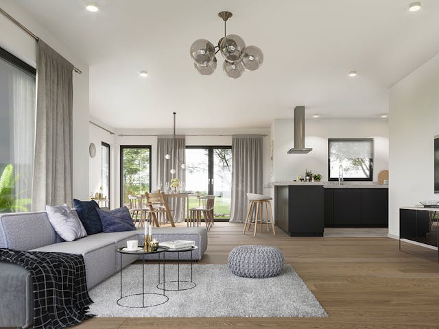 Fertighaus Solitaire Einfamilienhäuser von SCHWABENHAUS Schlüsselfertig ab 338066€,  Außenansicht 6
