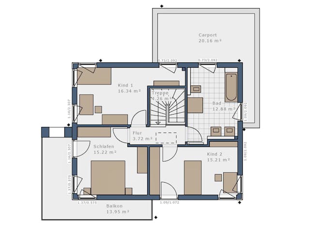 Fertighaus Solitaire Einfamilienhäuser von SCHWABENHAUS Schlüsselfertig ab 338066€,  Außenansicht 9