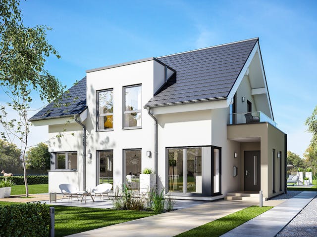 Fertighaus Solitaire Einfamilienhäuser von SCHWABENHAUS Schlüsselfertig ab 338066€,  Außenansicht 10