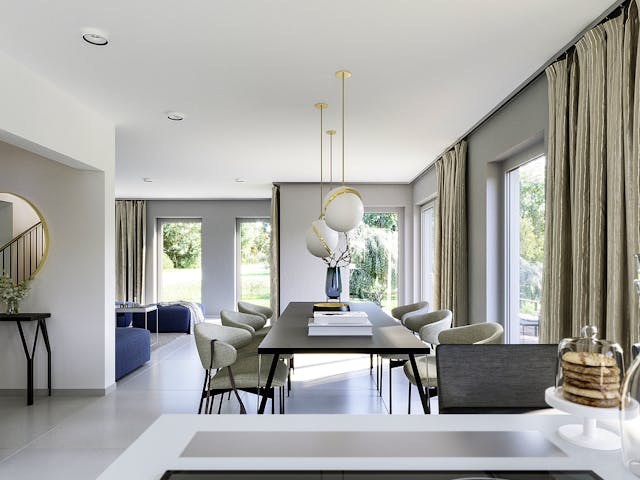 Fertighaus Solitaire Einfamilienhäuser von SCHWABENHAUS Schlüsselfertig ab 338066€,  Außenansicht 11