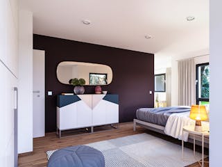 Fertighaus Solitaire Einfamilienhäuser von SCHWABENHAUS Schlüsselfertig ab 348208€, Satteldach-Klassiker Außenansicht 12