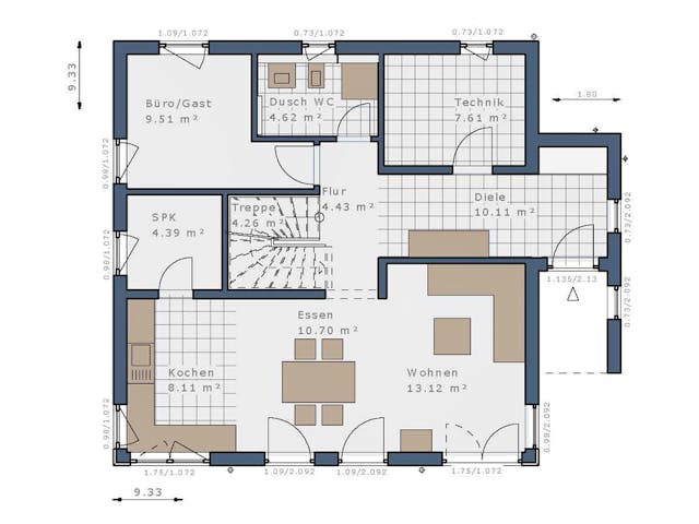 Fertighaus Solitaire Einfamilienhäuser von SCHWABENHAUS Schlüsselfertig ab 338066€,  Außenansicht 13