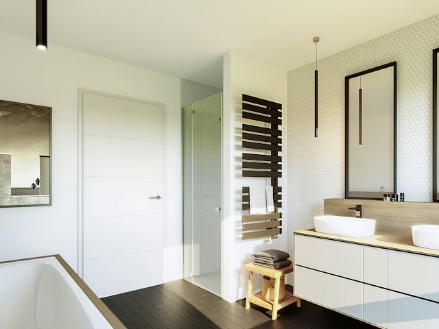 Fertighaus Solitaire Einfamilienhäuser von SCHWABENHAUS Schlüsselfertig ab 338066€,  Außenansicht 17