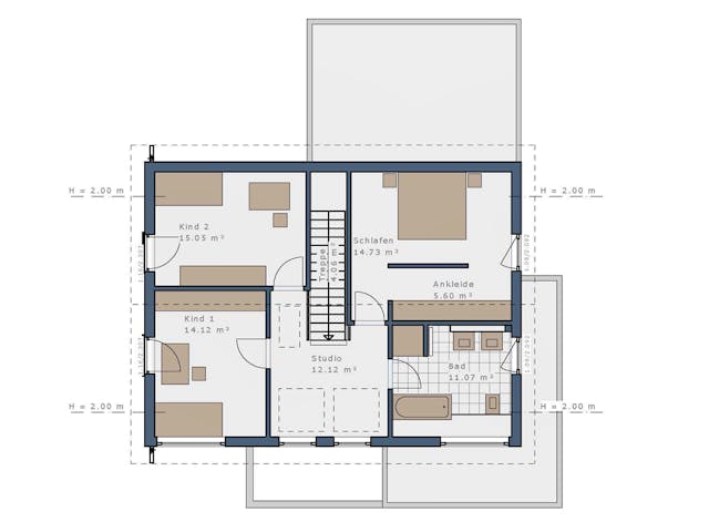 Fertighaus Solitaire Einfamilienhäuser von SCHWABENHAUS Schlüsselfertig ab 338066€,  Außenansicht 19