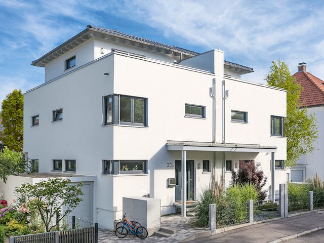 Fertighaus D 30-166.2 - Walmdach Doppelhaus von SchwörerHaus Schlüsselfertig ab 545653€, Stadtvilla Außenansicht 1 Fertighaus D 30-166.2 - Walmdach Doppelhaus von SchwörerHaus Schlüsselfertig ab 545653€, Stadtvilla Außenansicht 1