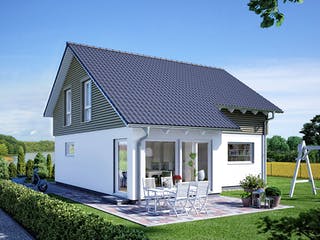 Fertighaus E 15-127.12 - Erker am Haus von SchwörerHaus Schlüsselfertig ab 327711€, Satteldach-Klassiker Außenansicht 1