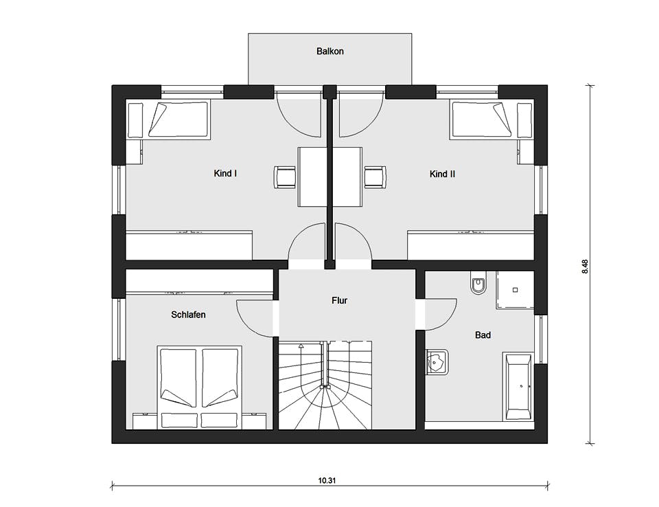 Fertighaus E 15-127.12 - Erker am Haus von SchwörerHaus Schlüsselfertig ab 322100€, Satteldach-Klassiker Grundriss 2