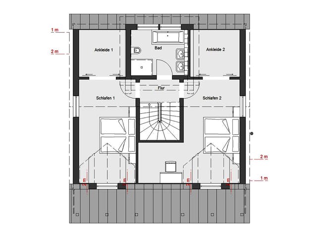 Fertighaus E 15-142.5 - Country-Haus von SchwörerHaus Schlüsselfertig ab 423150€, Satteldach-Klassiker Grundriss 2