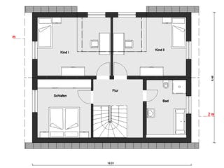 Fertighaus E 15-143.32 - Haus mit Flachdachgaube von SchwörerHaus Schlüsselfertig ab 350322€, Grundriss 2