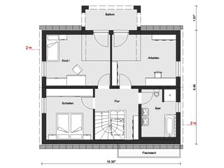 Fertighaus E 15-149.10 - Individuell geplantes Aktionshaus von SchwörerHaus Schlüsselfertig ab 457246€, Grundriss 2