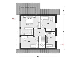 Fertighaus E 15-153.1 - Sonneninselhaus von SchwörerHaus Schlüsselfertig ab 423735€, Satteldach-Klassiker Grundriss 2