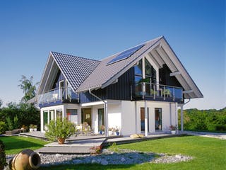 Fertighaus E 15-205.1 - Haus mit Wintergarten von SchwörerHaus Schlüsselfertig ab 576747€, Außenansicht 1
