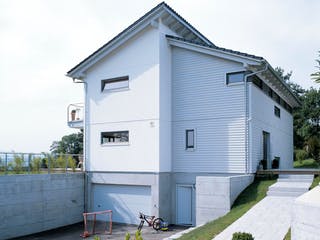 Fertighaus E 15-217.1 - Fertighaus mit 200 qm von SchwörerHaus Schlüsselfertig ab 630242€, Pultdachhaus Außenansicht 3