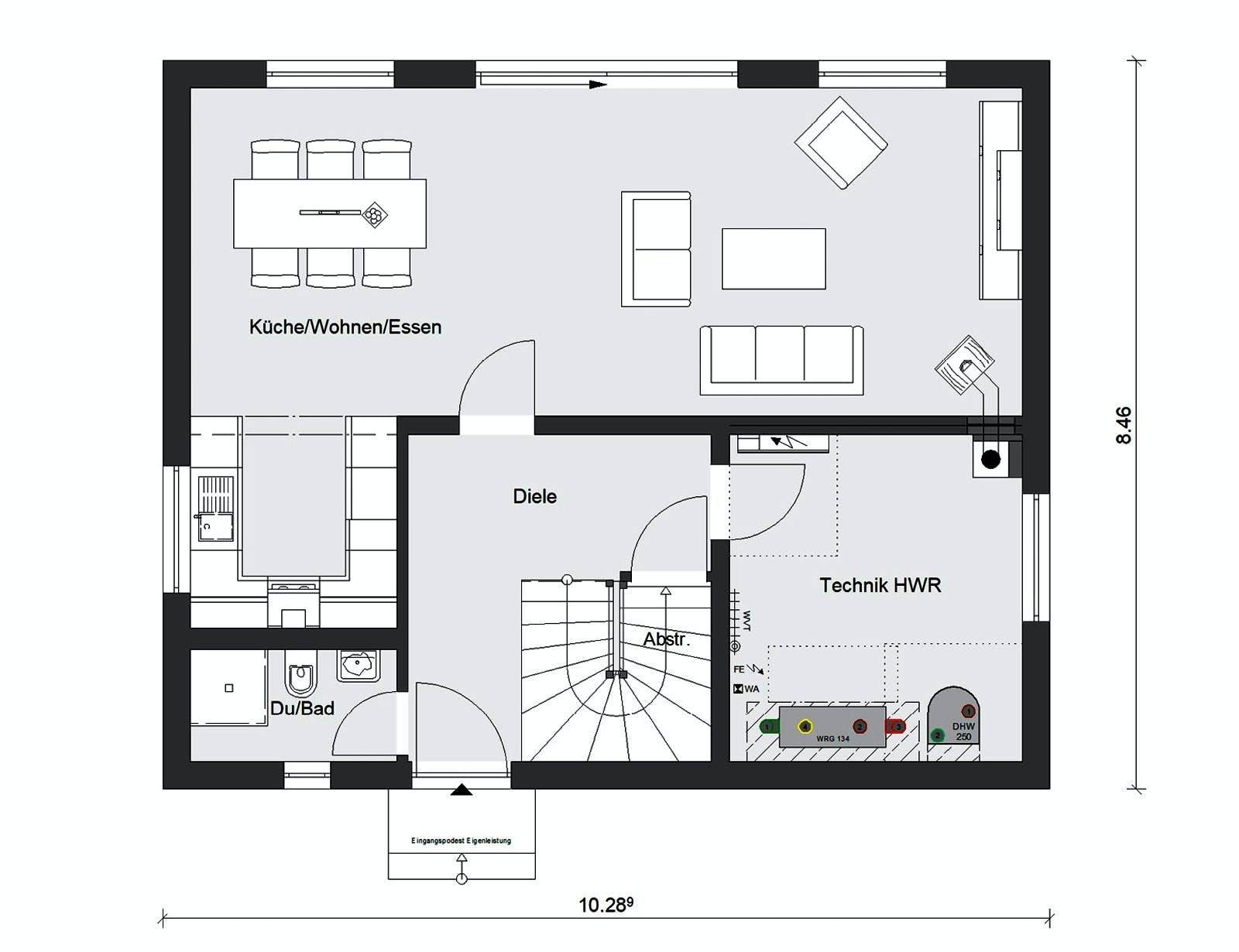 Fertighaus E 15-143.26 - Holz Fertighaus von SchwörerHaus - Österreich Schlüsselfertig ab 399850€, Grundriss 1