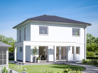 Fertighaus E 20-120.4 - Stadtvilla von SchwörerHaus Schlüsselfertig ab 317025€, Stadtvilla Außenansicht 1