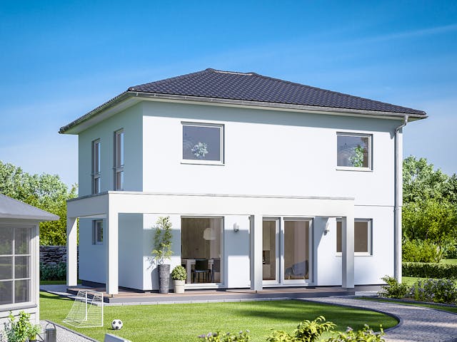 Fertighaus E 20-120.4 - Stadtvilla von SchwörerHaus Schlüsselfertig ab 323397€, Stadtvilla Außenansicht 1 Fertighaus E 20-120.4 - Stadtvilla von SchwörerHaus Schlüsselfertig ab 323397€, Stadtvilla Außenansicht 1