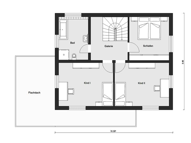 Fertighaus E 20-144.6 - Moderner Bauhausstil von SchwörerHaus Schlüsselfertig ab 335300€, Cubushaus Grundriss 2