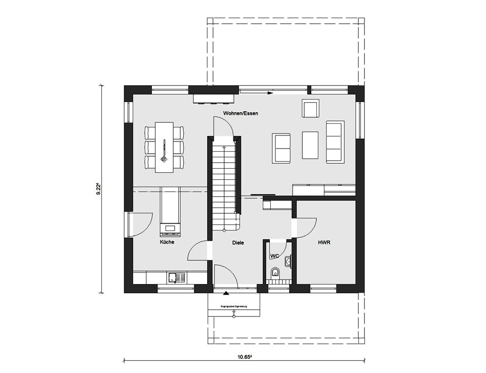 Fertighaus E 20-156.5 - Schwörer-Haus Cube von SchwörerHaus - Österreich Schlüsselfertig ab 568480€, Cubushaus Grundriss 1
