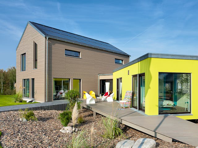 Fertighaus E 20-161.2 - Musterhaus Köln-Frechen von SchwörerHaus - Österreich Schlüsselfertig ab 869220€, Außenansicht 1