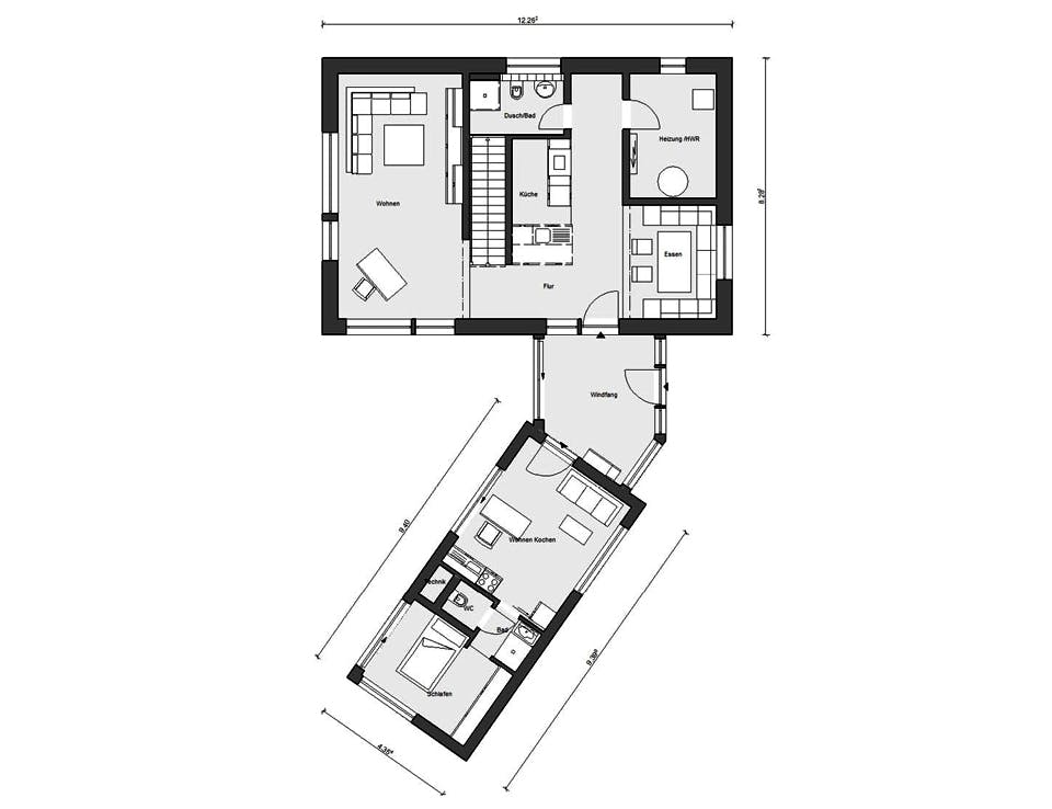 Fertighaus E 20-161.2 - Musterhaus Köln-Frechen von SchwörerHaus - Österreich Schlüsselfertig ab 869220€, Grundriss 1