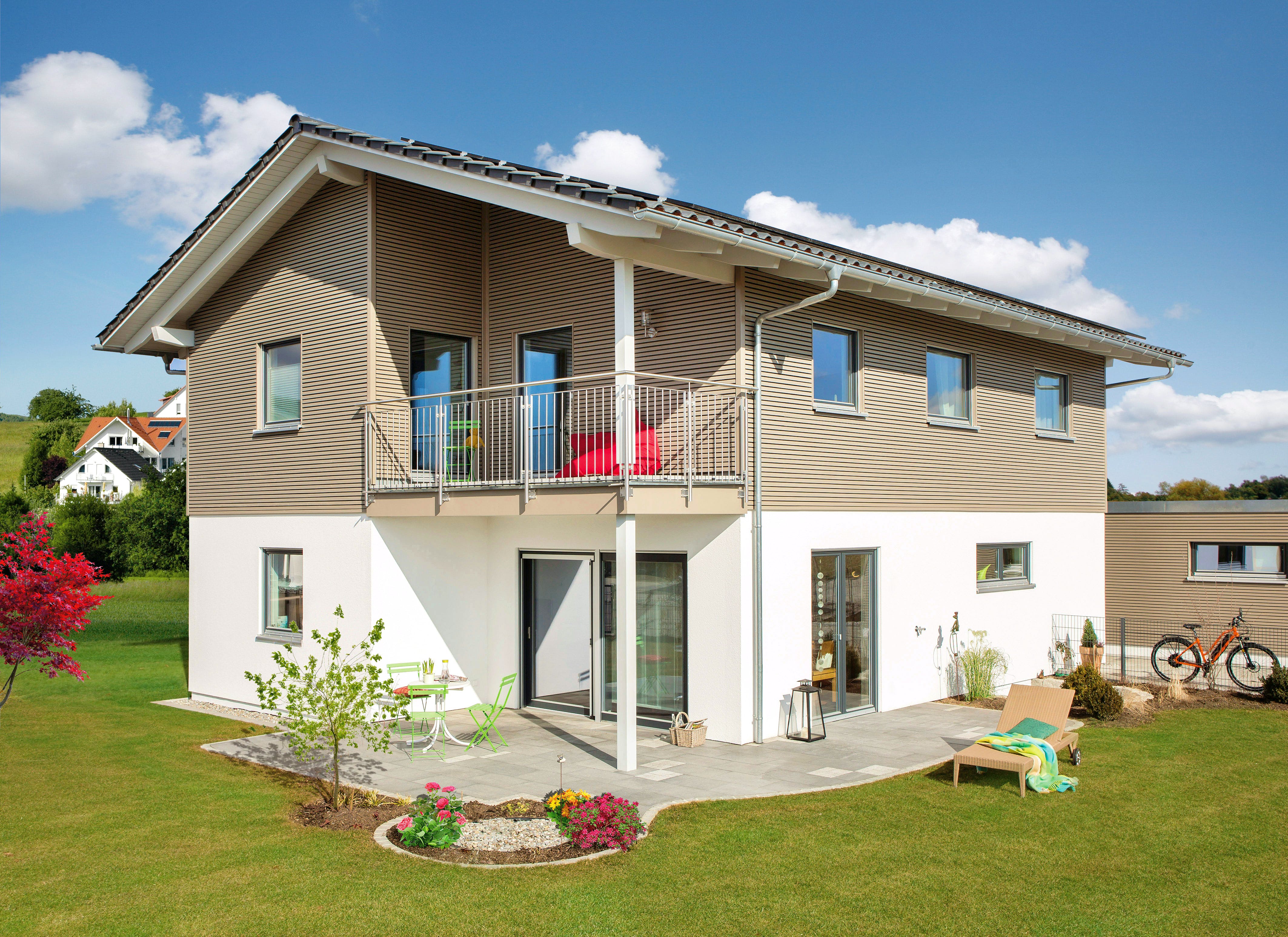 Fertighaus E 20-172.2 - Energieplus-Fertighaus von SchwörerHaus - Österreich Schlüsselfertig ab 508530€, Außenansicht 1