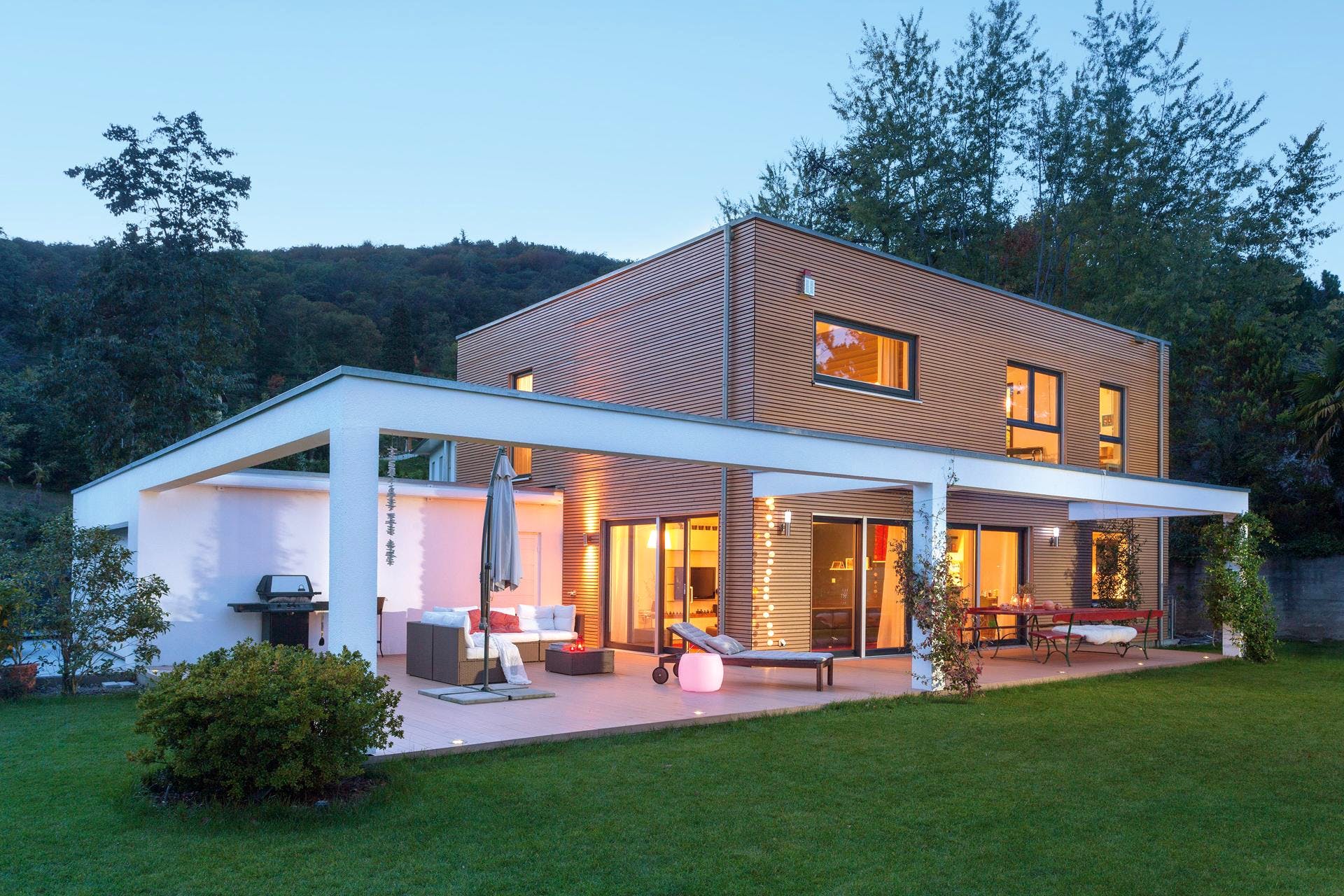 Fertighaus E 20-176.2 - Markantes Fertighaus als Kubus von SchwörerHaus Schlüsselfertig ab 517850€, Cubushaus Außenansicht 2