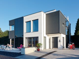 Fertighaus E 20-189.3 - Kubushaus von SchwörerHaus Schlüsselfertig ab 809369€, Cubushaus Außenansicht 1