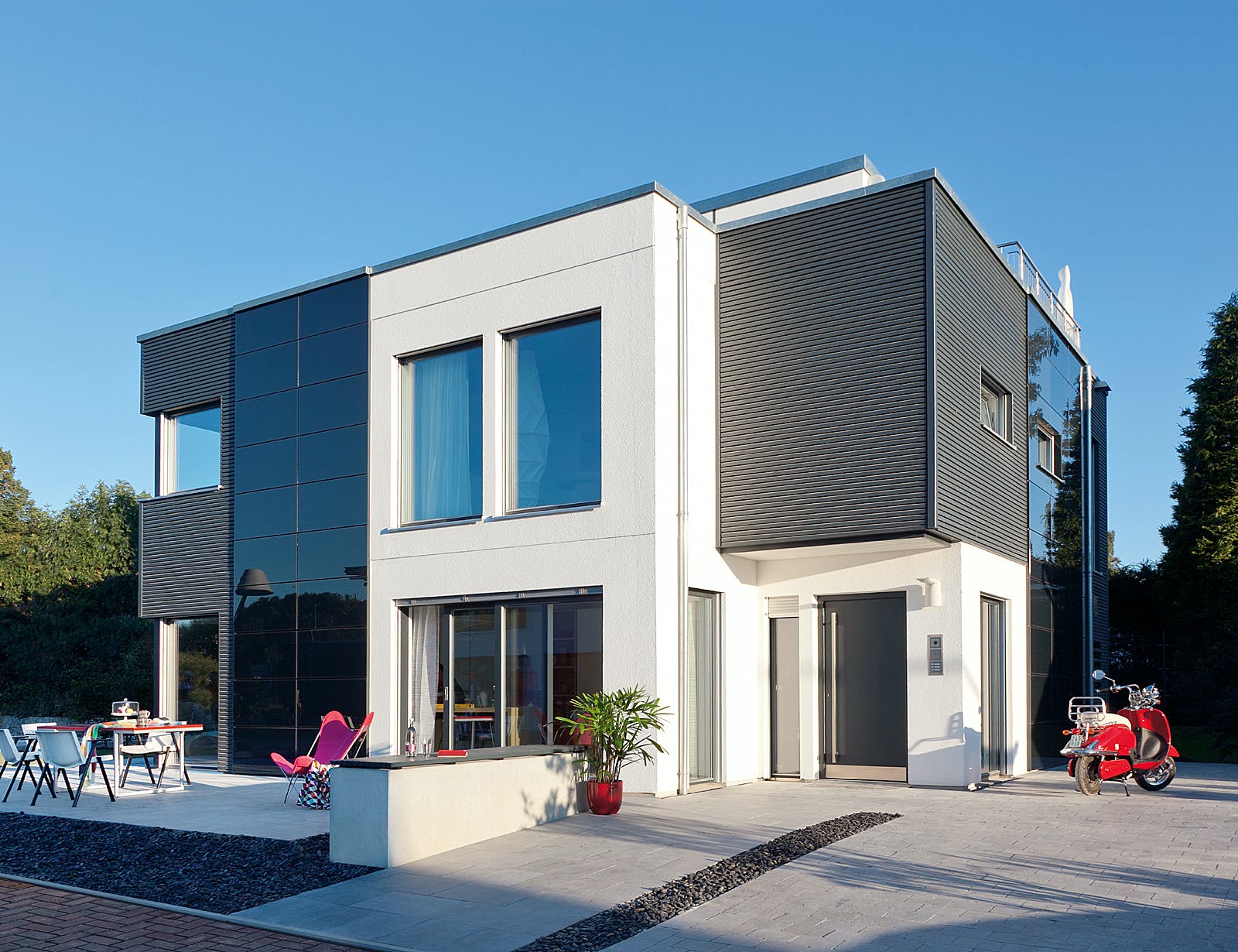 Fertighaus E 20-189.3 - Kubushaus von SchwörerHaus Schlüsselfertig ab 792100€, Cubushaus Außenansicht 1