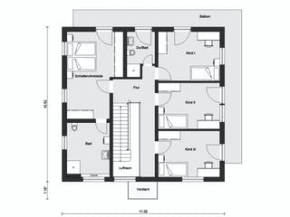 Fertighaus E 20-189.4 - Individuelle Stadtvilla nach eigenem Wunsch von SchwörerHaus Schlüsselfertig ab 549246€, Grundriss 2