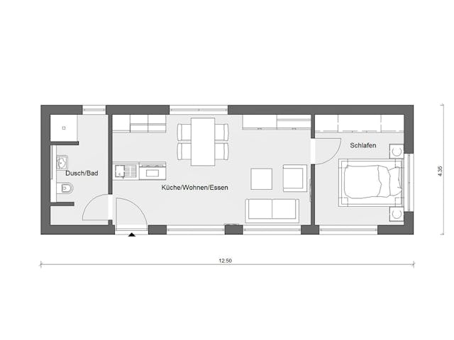 Fertighaus F 10-043.5 - FlyingSpace im Garten von SchwörerHaus Schlüsselfertig ab 182726€, Bungalow Grundriss 1 Fertighaus F 10-043.5 - FlyingSpace im Garten von SchwörerHaus Schlüsselfertig ab 182726€, Bungalow Grundriss 1
