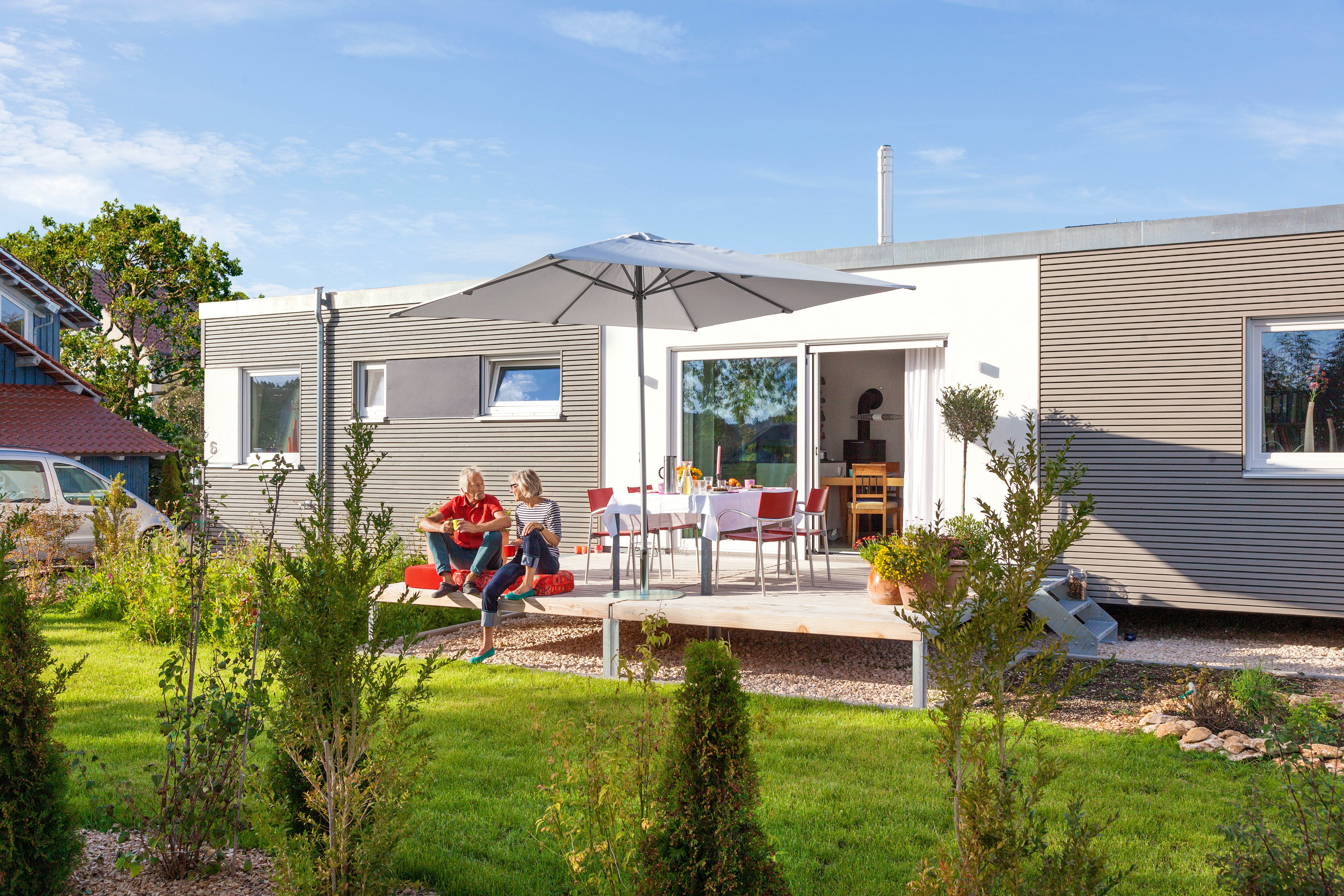 Fertighaus F 10-049.10 - Minihaus von SchwörerHaus - Österreich Schlüsselfertig ab 202290€, Bungalow Außenansicht 1