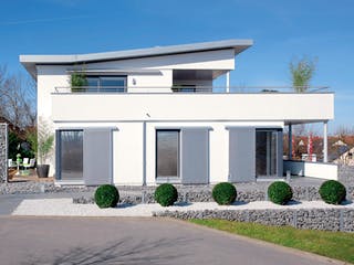 Fertighaus M 20-272.1 - Fertighaus rollstuhlgerecht von SchwörerHaus Schlüsselfertig ab 796469€, Pultdachhaus Außenansicht 2