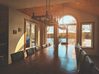 Bungalow Wohnzimmer Raumhöhe