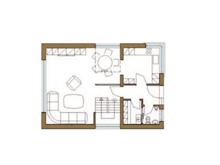 Massivhaus Simple von Wagener Systemhausbau Schlüsselfertig ab 161000€, Stadtvilla Grundriss 2