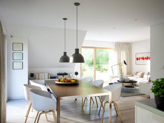 Fertighaus SOLUTION 204 V3 L von Living Fertighaus Schlüsselfertig ab 489984€, Satteldach-Klassiker Innenansicht 1