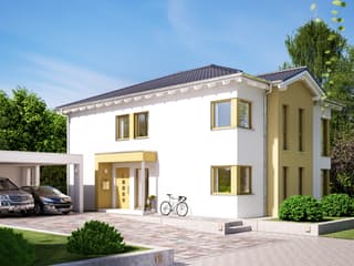 Fertighaus SOLUTION 204 V7 L von Living Fertighaus Schlüsselfertig ab 518569€, Stadtvilla Außenansicht 1