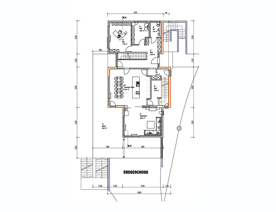 Fertighaus Kundenhaus Kornfeld von Sonnleitner Holzbau, Cubushaus Grundriss 1