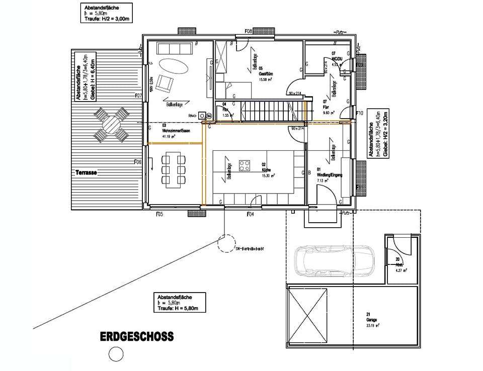 Fertighaus Kundenhaus Severin von Sonnleitner Holzbau, Satteldach-Klassiker Grundriss 1
