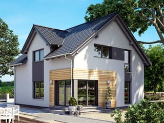 Fertighaus Sorrento von Büdenbender Hausbau, Satteldach-Klassiker Außenansicht 1