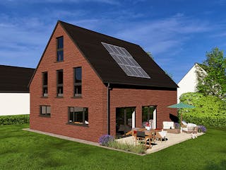 Massivhaus HAUSKONZEPT Klassik von Splietker Bau, Satteldach-Klassiker Außenansicht 5