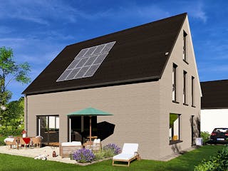 Massivhaus HAUSKONZEPT Klassik von Splietker Bau, Satteldach-Klassiker Außenansicht 8